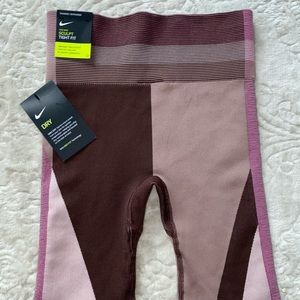 Nike Dri Fit Small S training shorts, pink/burgundy/brown